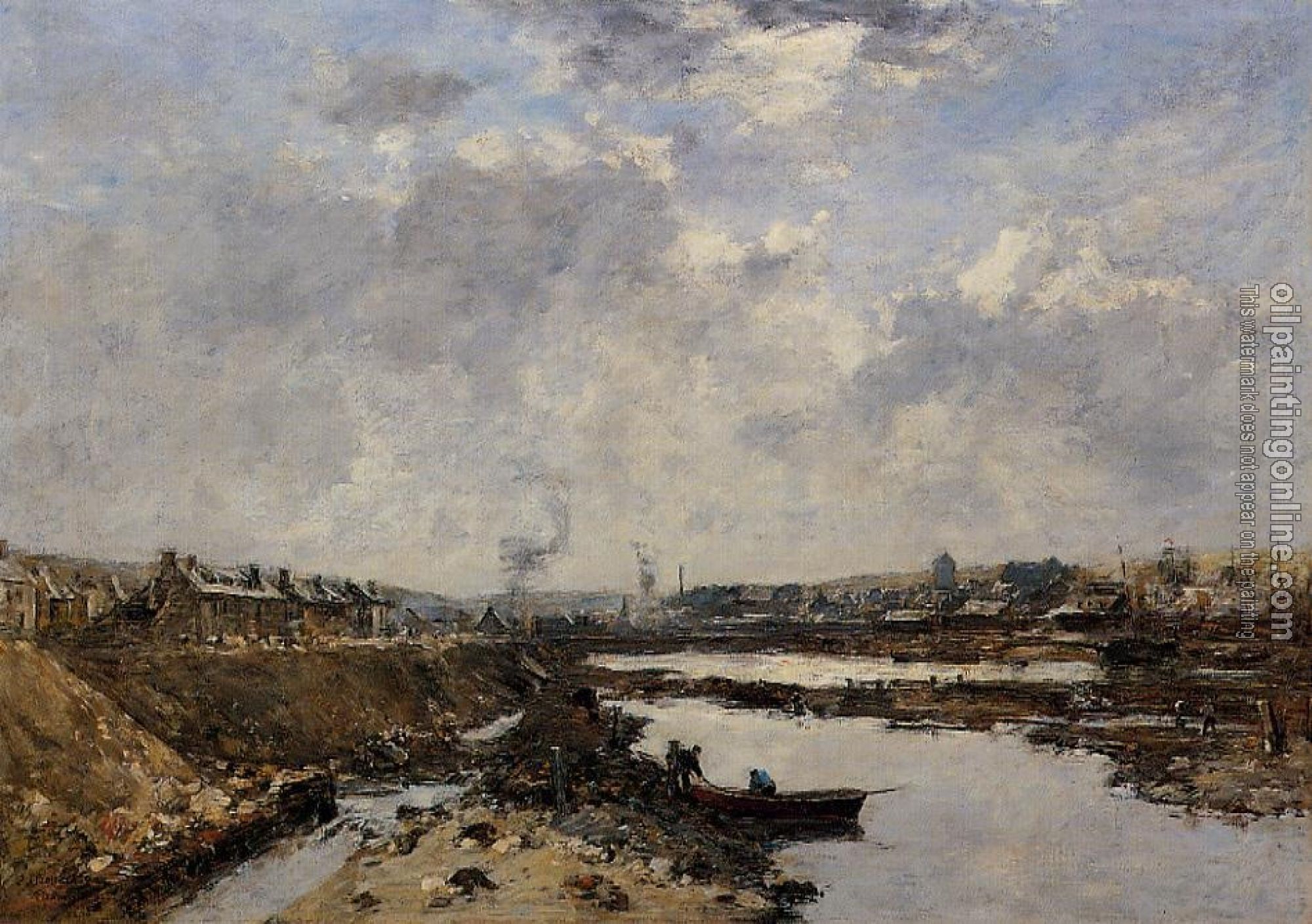 Boudin, Eugene - Fecamp, the Inner Port under Construction